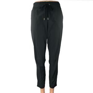 Avia Black Parachute Sweat Drawstring Straight Tapered Windbreaker Pants Size S